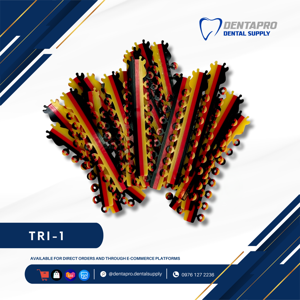 Tri-Tone Ligature Elastic Rubber Ties