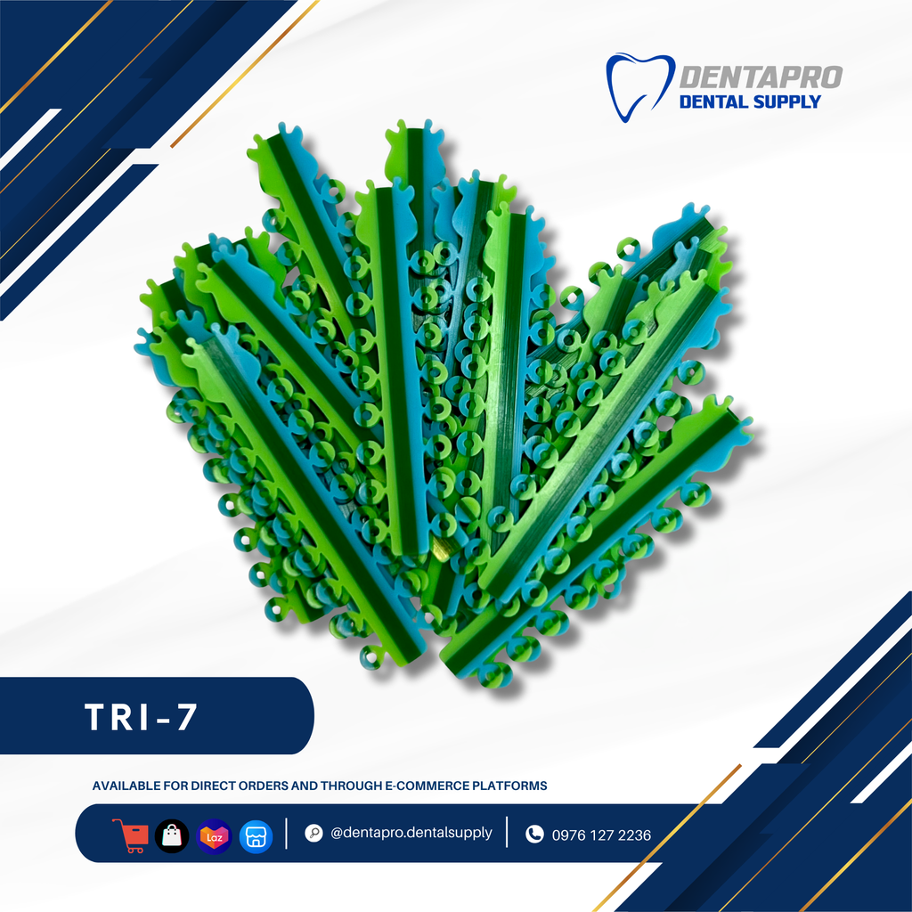 Tri-Tone Ligature Elastic Rubber Ties