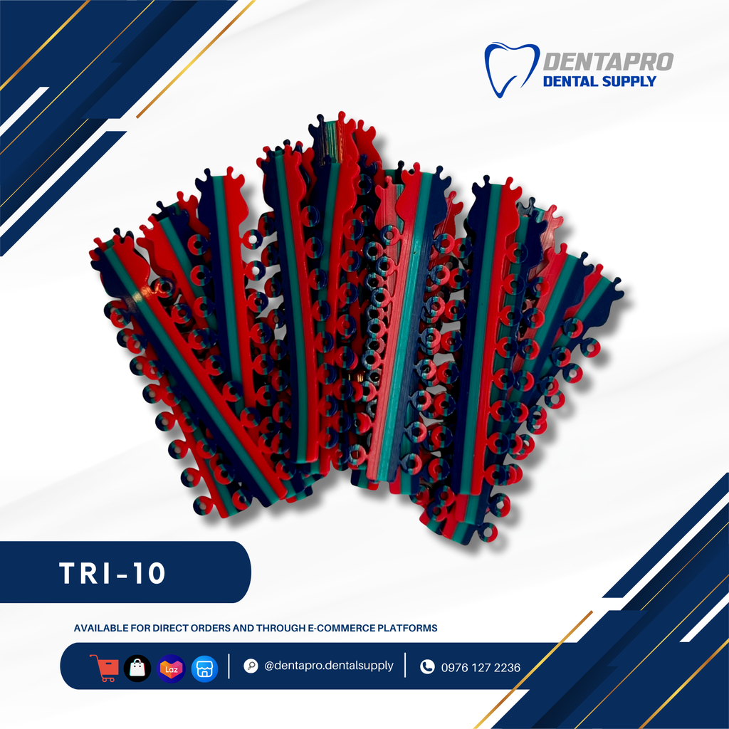 Tri-Tone Ligature Elastic Rubber Ties