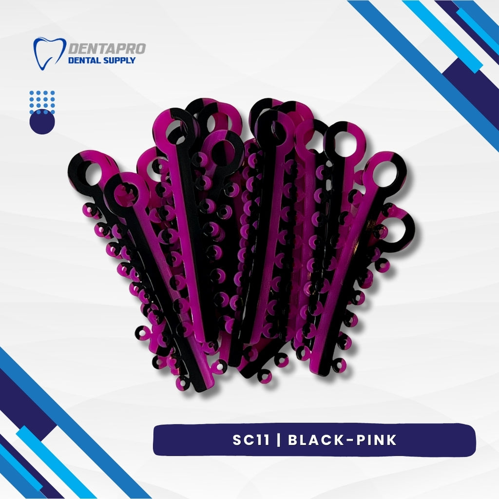 Dual Tone Ligature Elastic Rubber Ties