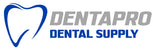 Dentapro Dental Supply logo with a blue tooth icon on a white background